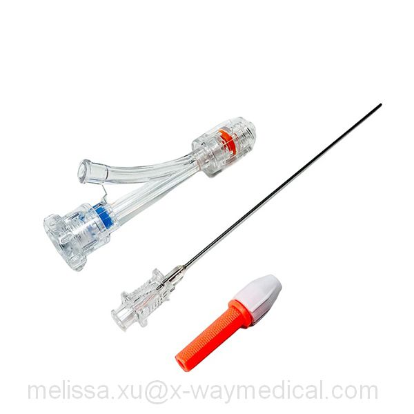 7F 9F Rotatable screw-up hemostasis Y valve set, blood bleeding stopper cock Y connectors kit 20G needle 0.014 Torque device