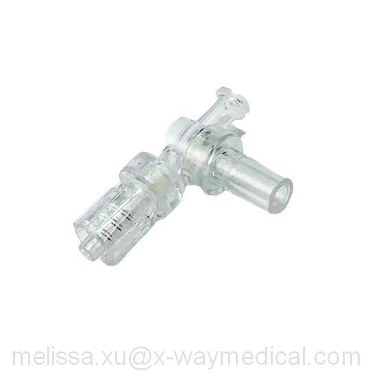 Female male luer lock to 4.0mm tube T valve connector with Non-return check valve, 3-way T-connector