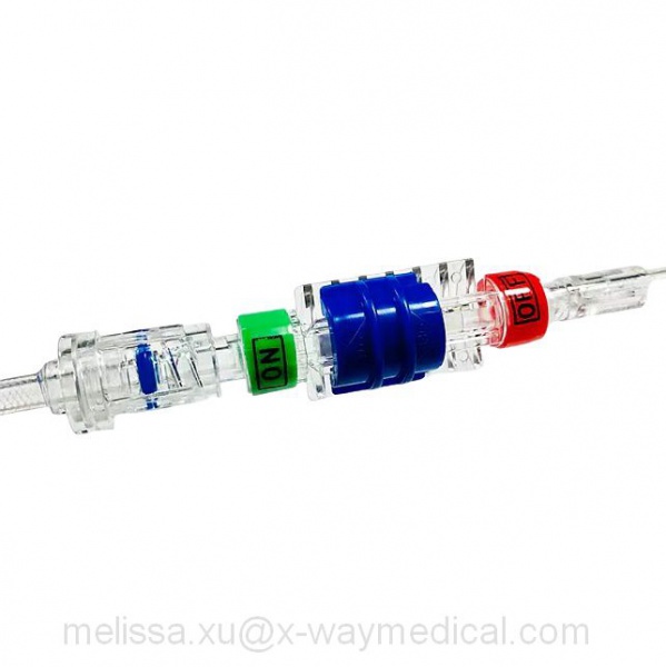 FCV Flow control valve with ON OFF marker, liquid fluid controller with mark for aspiration suction pump tubing kit