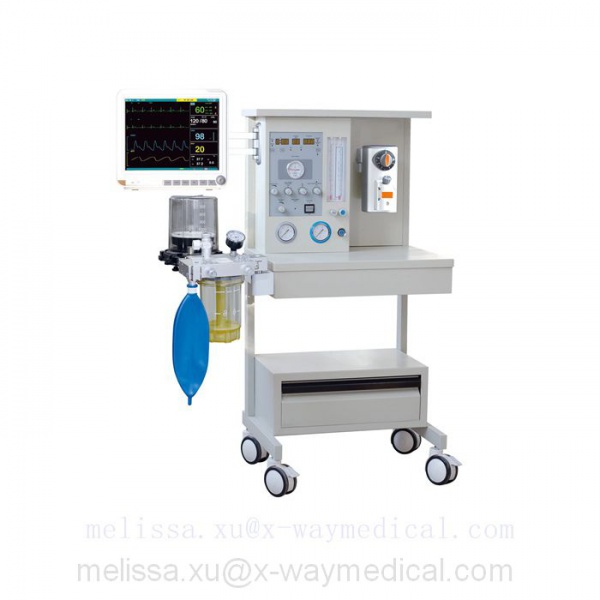 Digital tube display screen Anesthesia Machine, single Dual tank position evaporator knob adjustable breathing circuit anesthetic trolley workstation