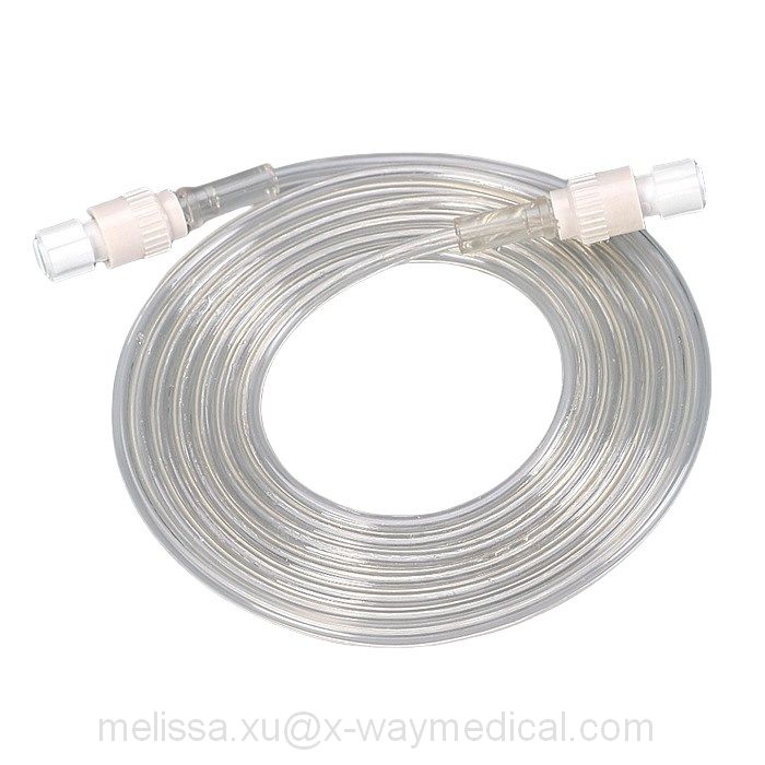 Disposable IV infusion tube with filter drip chamber and roller clamp, TPE DEHP PVC free administration tubing set with needle