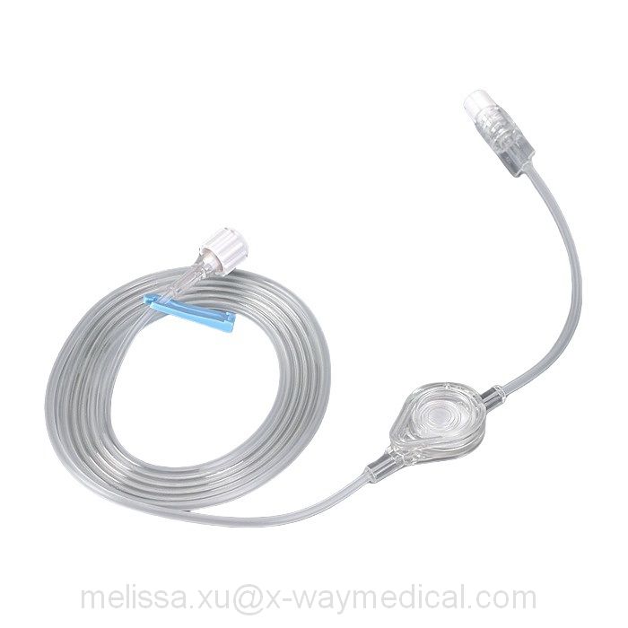 Disposable IV infusion tube with filter drip chamber and roller clamp, TPE DEHP PVC free administration tubing set with needle