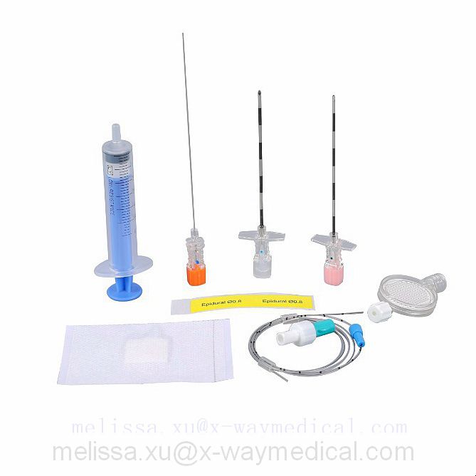 Combined spinal and epidural anesthesia kit, Caudalanaesthesia subarachnoid spine puncture injection devices pack
