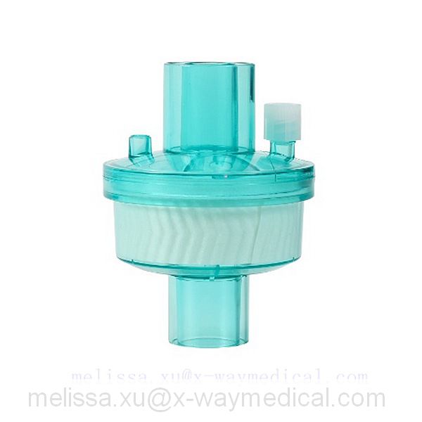 Breathing system Ventilation adult bacterial Viral HME filter, circuit Aspiration system heat and moisture exchanger with Co2 port for mask anesthesia machine