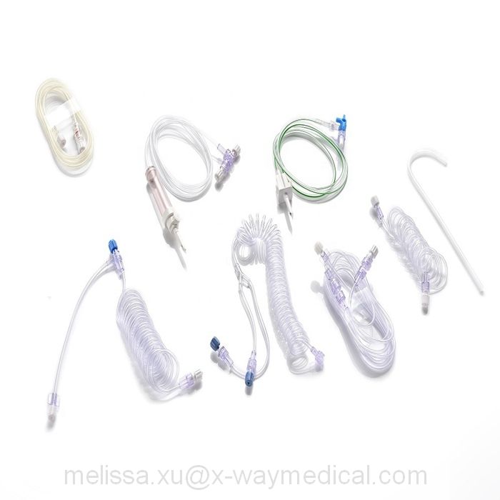 Fluid delivery set 77-530000 72 inch contrast agent vented standard IV tubing with macro drip chamber, large bore fluid administration sets