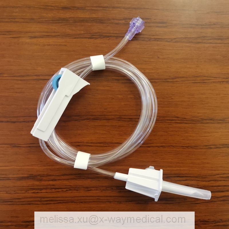 Fluid delivery set 77-530000 72 inch contrast agent vented standard IV tubing with macro drip chamber, large bore fluid administration sets