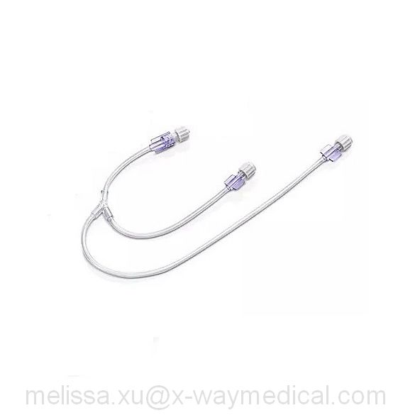 150cm extension tubing with T check valves connector, Connecting tube with air vented spike for GT Medrad Stellant 12 hours Angiographic syringes