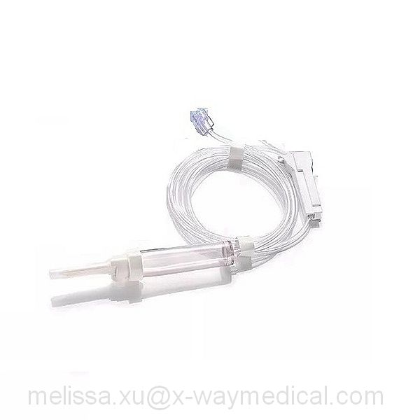 12 Hours CT large bore Injection contrast Transfer Set for Single dual Head Contrast saline Injector