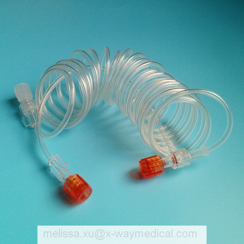 Low pressure 350psi 60 Inch CT Coiled Patient Tubing with T Connector Single Check Valve CT MRI accessories suppliers