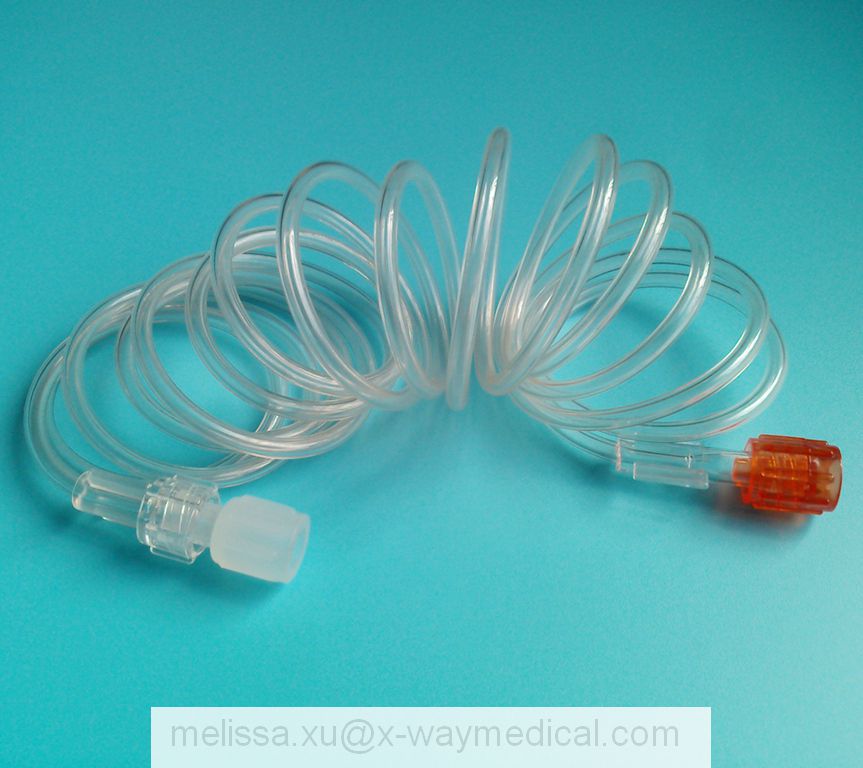 Low pressure 350psi 60 Inch CT Coiled Patient Tubing with T Connector Single Check Valve CT MRI accessories suppliers
