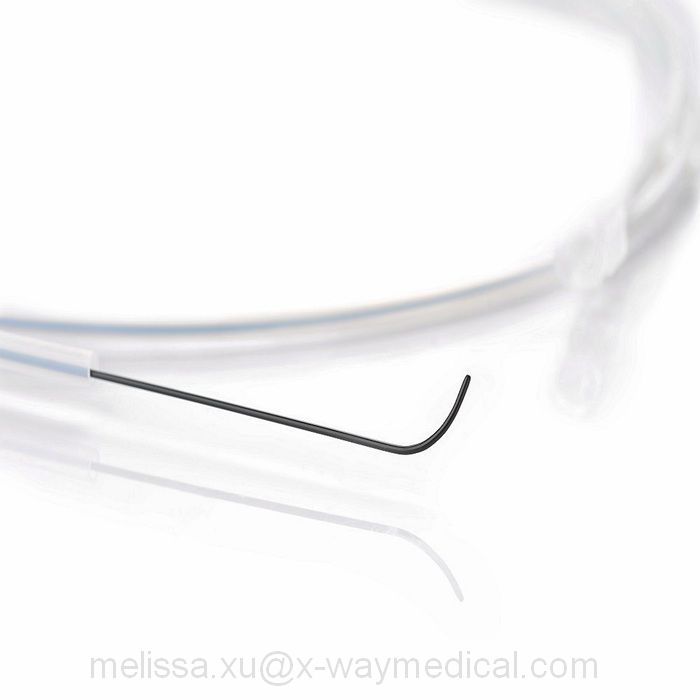 150cm 180cm 260cm hydrophilic coating guide wires, 0.025” 0.035 0.038 inch superelastic nitinol wire core polymer radiopaque display diagnostic guidewire with J and straight tips
