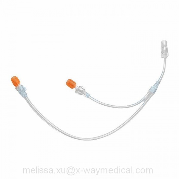 15cm extension tubing with two check valves connector, Straight Connecting tube with female male luer lock for GT Medrad Stellant 12 hours Angiographic syringes