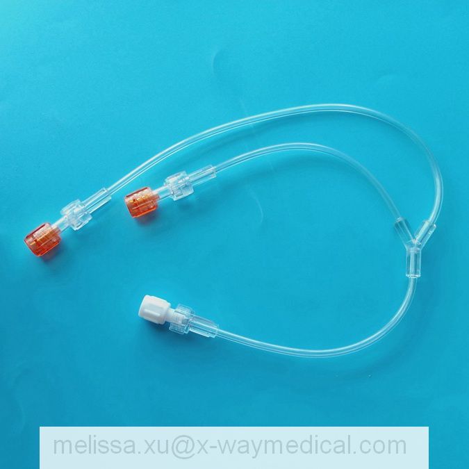 15cm extension tubing with two check valves connector, Straight Connecting tube with female male luer lock for GT Medrad Stellant 12 hours Angiographic syringes