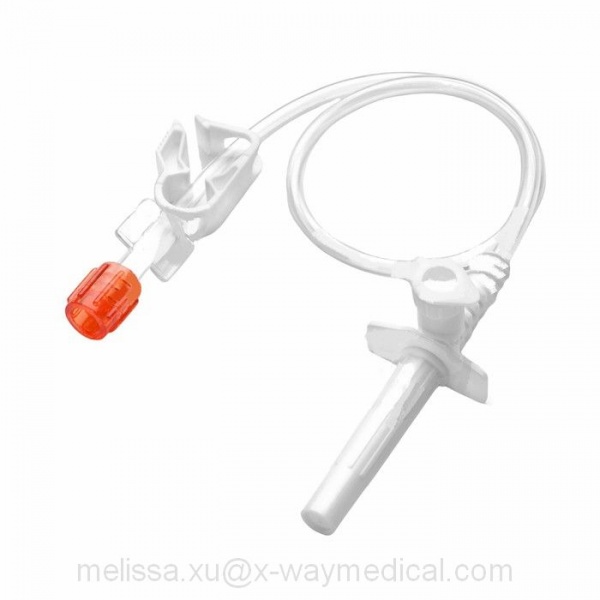 CT MRI Closed contrast agent media suction device extension tube, aspiration tool saline aspirator with spike clave connector transfer set