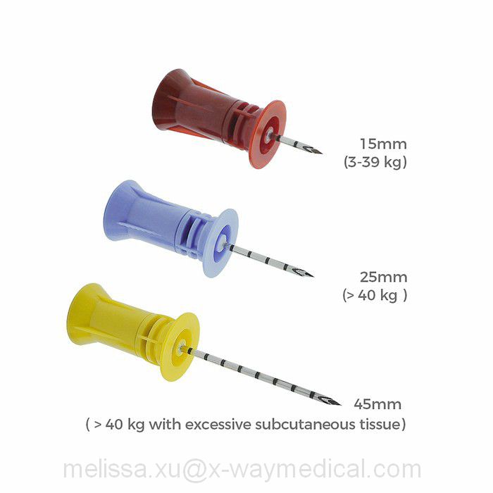 Disposable Bone Marrow Infusion Sets, 29G - 33 g 4mm - 12mm thin wall proximal tibia puncture injection needle