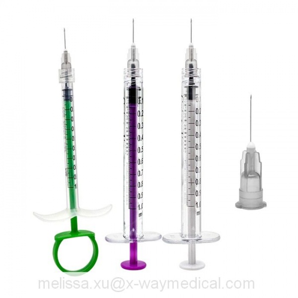 1ml Low Dead Space Needle with PC Syringe, crystal zero residue piston beauty plastic aesthetic surgery injection syringes