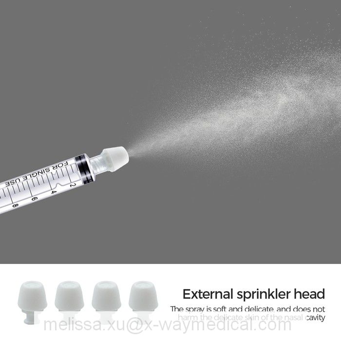 10ml 2.5ml painless silicone Soft Nasal Spray Syringe, mist medication drug nostril sparge device delivery tool