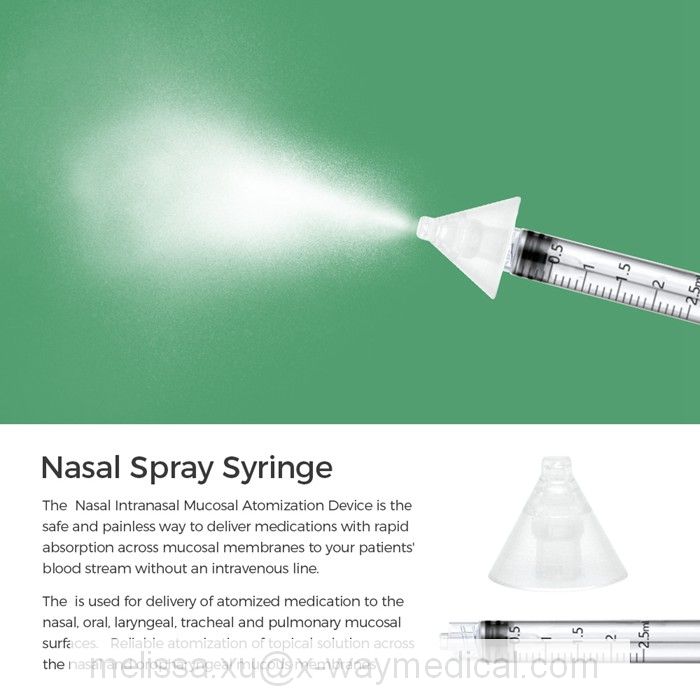 10ml 2.5ml painless silicone Soft Nasal Spray Syringe, mist medication drug nostril sparge device delivery tool