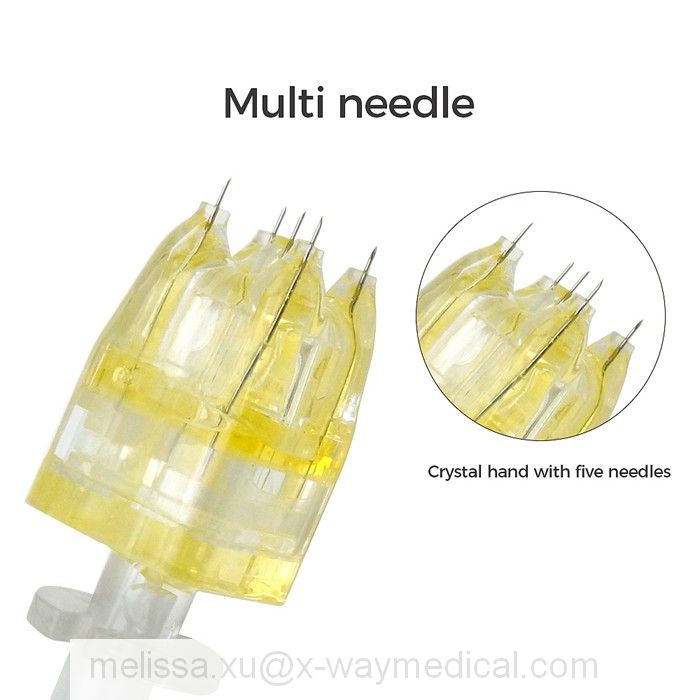 Crystal four 4 and five 5 Pin Multi Needle for Mesotherapy, ultra-slim hyaluronic acid injection needles kit for beauty plastic surgery