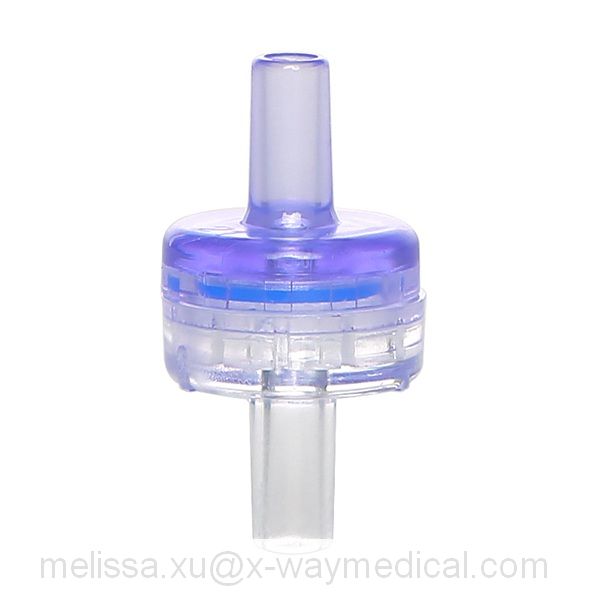 Male female luer lock to tube check valve connector for connecting tube, 2.4mm 3.0mm OD anti-reflux back flow prevention adapter valve