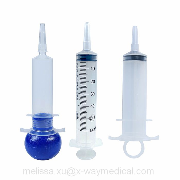 Ring and Bulb ball capsule Irrigation syringe, hemorrhoids anus cleaning flushing syringe, catheter fast filling device