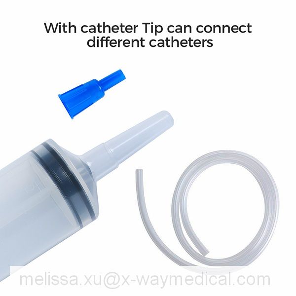 Ring and Bulb ball capsule Irrigation syringe, hemorrhoids anus cleaning flushing syringe, catheter fast filling device