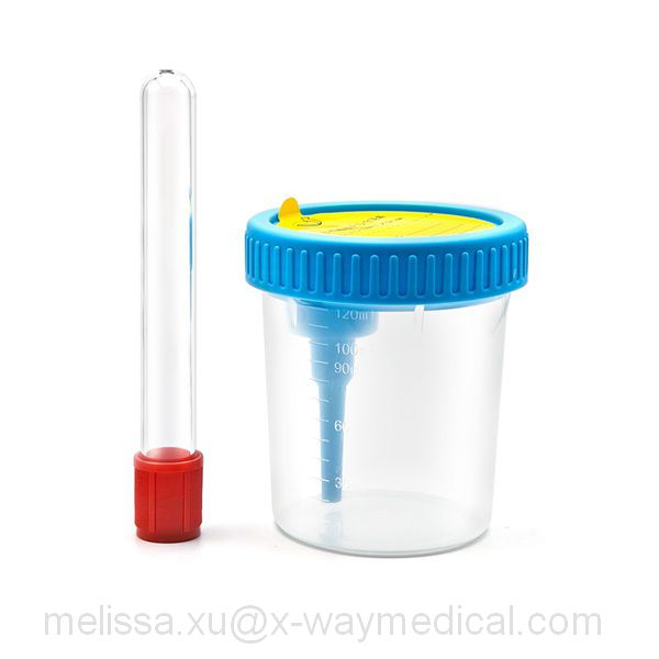 Threaded Vacuum Urine Cup, leakage resistance urinary specimen container, urine sample delivery tube