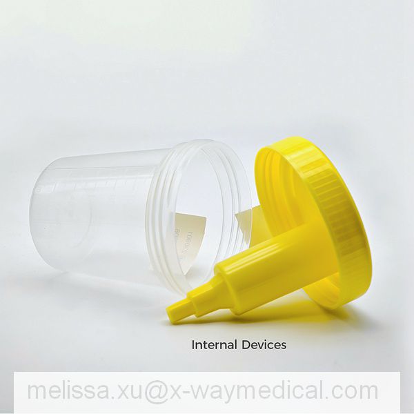 Threaded Vacuum Urine Cup, leakage resistance urinary specimen container, urine sample delivery tube
