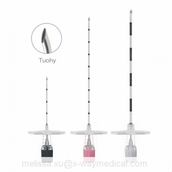15G 16G 17G 17G 18G 80mm 90mm Spinal puncture Tuohy epidural needle with scale, subarachnoid liquid drugs filling injection needles with wing