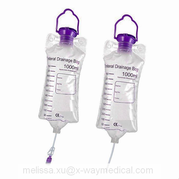 Nutrition management 1000ml enteral feeding bag, durable EVA nutrient collection container bag