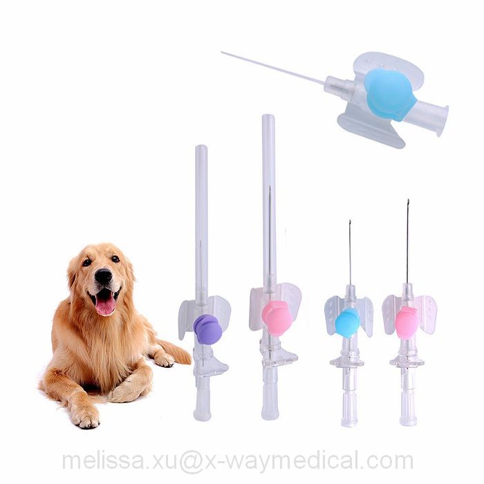Veterinary injection syringe, cat dog IV catheter cannula butterfly, Cooper Aluminum Hub animal hypodermic needles