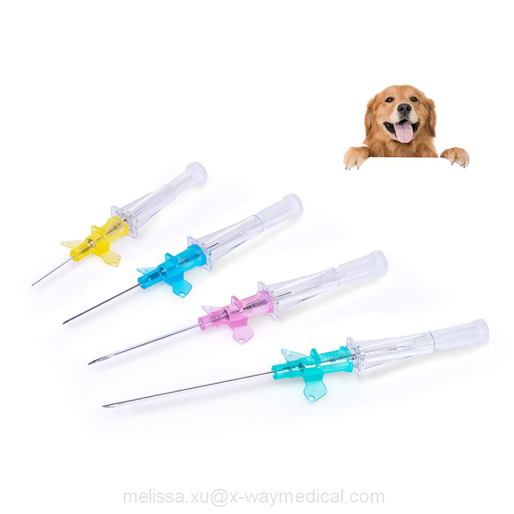 Veterinary injection syringe, cat dog IV catheter cannula butterfly, Cooper Aluminum Hub animal hypodermic needles