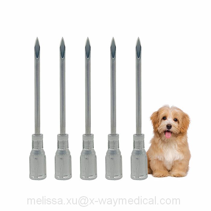 Veterinary injection syringe, cat dog IV catheter cannula butterfly, Cooper Aluminum Hub animal hypodermic needles