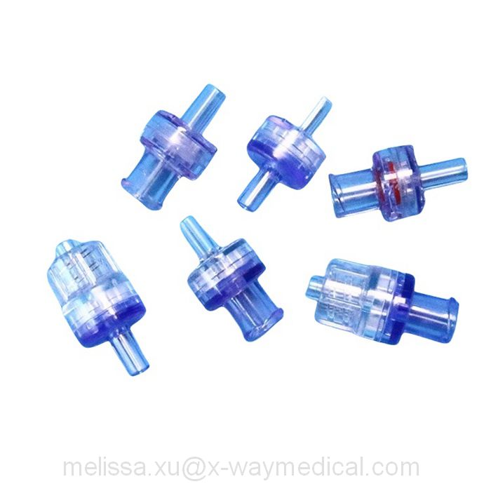 Male female luer lock to tube check valve connector for connecting tube, 2.4mm 3.0mm OD anti-reflux back flow prevention adapter valve