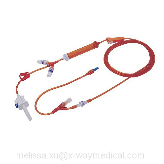 Latex DEHP free light sensitive drugs Oncology infusion set, Light resistant drip chamber iv intravenous tubing kit system