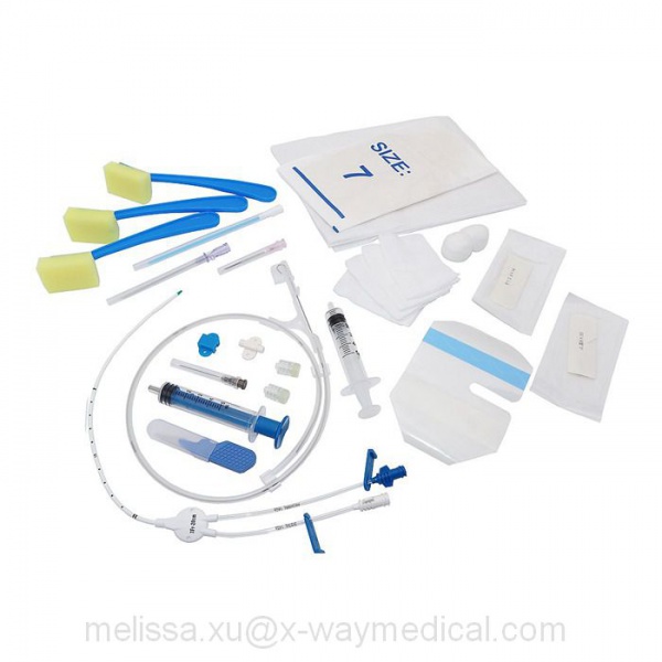 Compound pack Central venous catheter Luxury kit, Emergency or long-term double triple quad lumen CVC vein tube