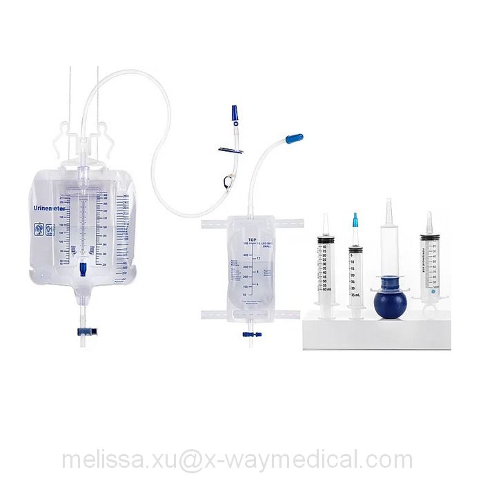 120cm 2600ml Urinary drainage collecting vessel, Urine collection bag with 400ml Meter anti-reflux drip chamber