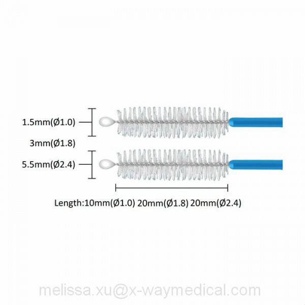 Single double ended 1.5mm 3.0mm 5.0mm Endoscopic channel Cleaning brush, Endoscopy pliers tube entocoele and valve brush cleaner