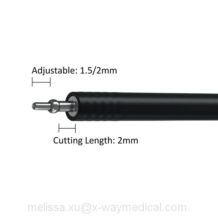 Ball tip high frequency cutter marker and bleeding stopper with irrigation function, Insulation Ceramic ball CT cylindrical square tunnel cutting Knife