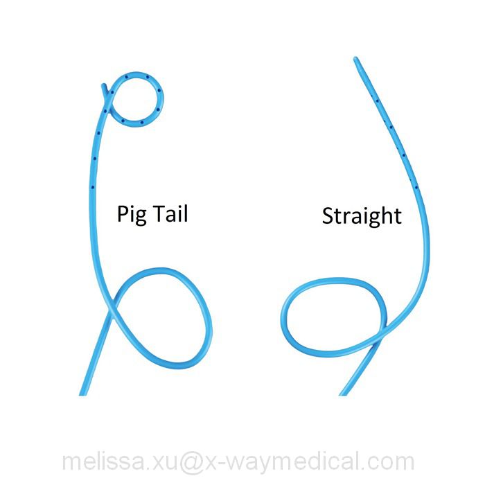 7Fr 1700mm 2400mm Pig tail Biliary Drainage catheter, Straight Flexible endoscopic nasobiliary drainage tube