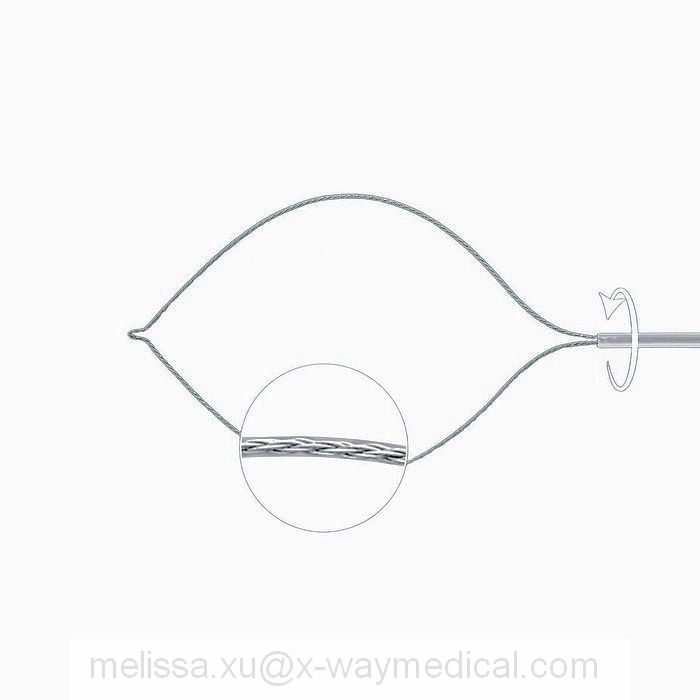 Reusable 1.8mm Rotatable High frequency Polyp cutting device Oval hexagonal Electrical Snare, Non-Electric cold snare wire blood solidification tool