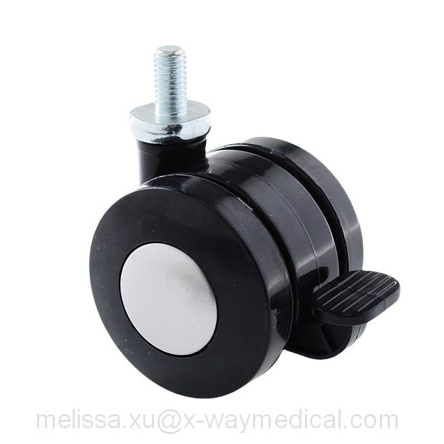 30mm 50mm – 75mm Twin wheel swivel caster with lock brake, stainless A3 Zinc finish move free various small trundles truckle