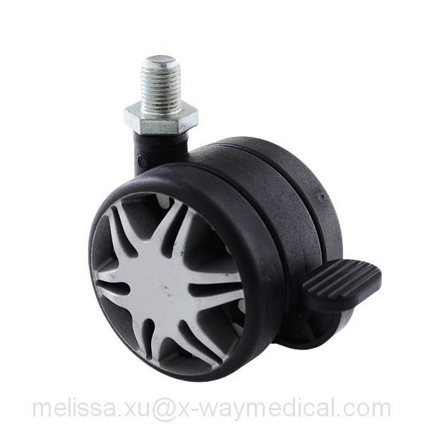 30mm 50mm – 75mm Twin wheel swivel caster with lock brake, stainless A3 Zinc finish move free various small trundles truckle