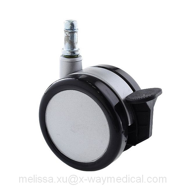 30mm 50mm – 75mm Twin wheel swivel caster with lock brake, stainless A3 Zinc finish move free various small trundles truckle