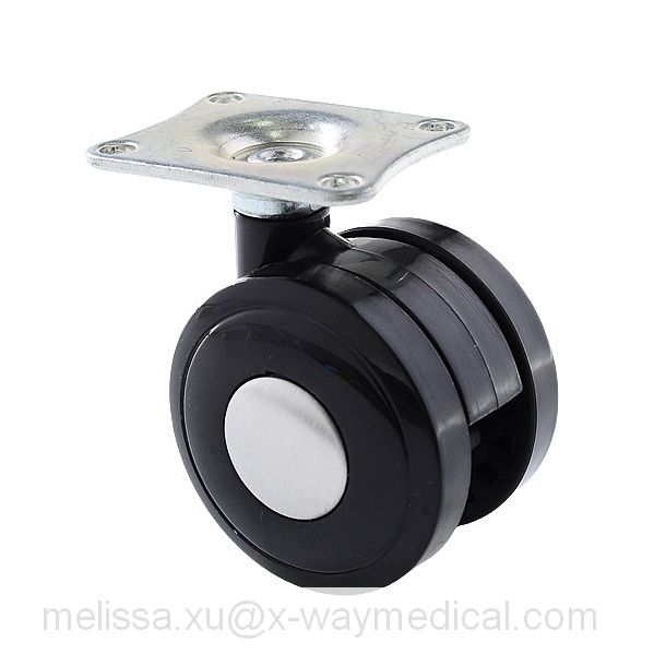 30mm 50mm – 75mm Twin wheel swivel caster with lock brake, stainless A3 Zinc finish move free various small trundles truckle