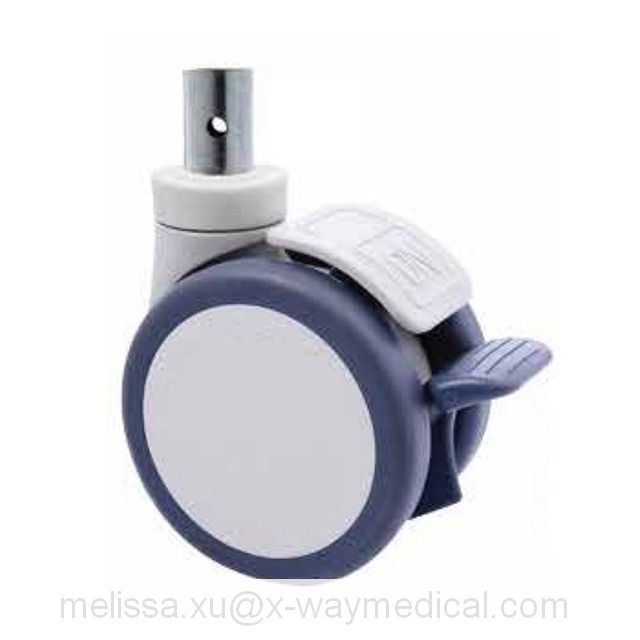 120mm Double-pedal reset caster, no noise soft double Swivel Caster for Analysis Instruments and Medical Hospital Worktable, B-Ultrasonic Scanner