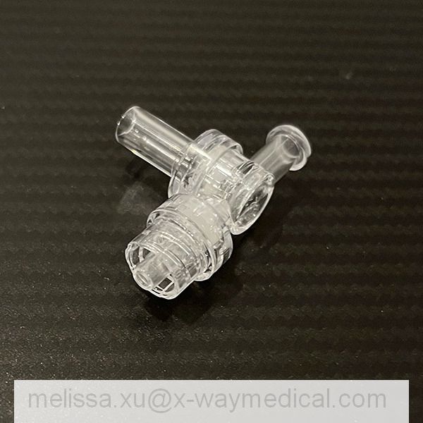 Double check valve T connector three way connectors, female male luer lock to tube recirculation T valve with 2 non-return T-connector valves 