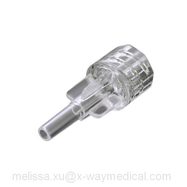 Medical fixed male luer lock connector, 6% joint adapter to tube diameter 2.5mm 3.4mm 4.0mm 4.5mm tubing without wing