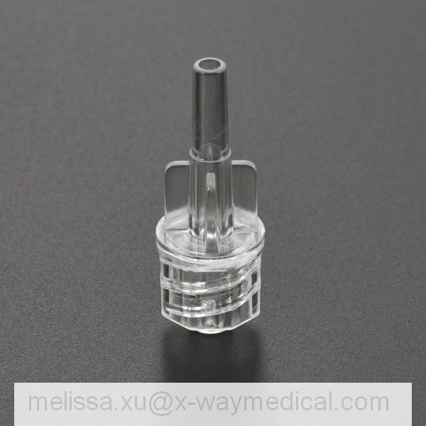 Medical fixed male luer lock connector, 6% joint adapter to tube diameter 2.5mm 3.4mm 4.0mm 4.5mm tubing without wing