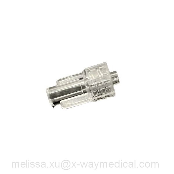 Medical fixed male luer lock connector, 6% joint adapter to tube diameter 2.5mm 3.4mm 4.0mm 4.5mm tubing without wing
